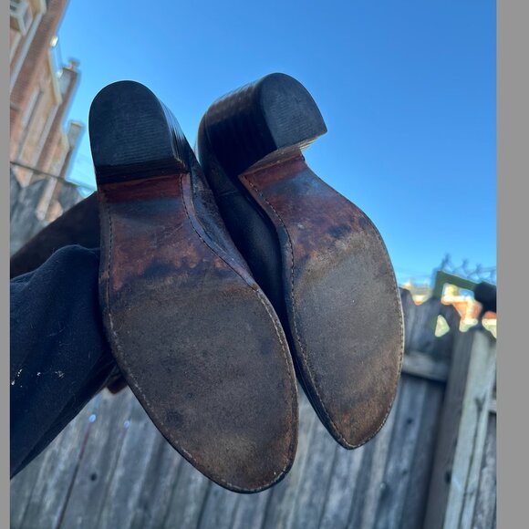 FRYE Riding Boots Distressed leather Vintage 8M brown western boots - Picture 3 of 4